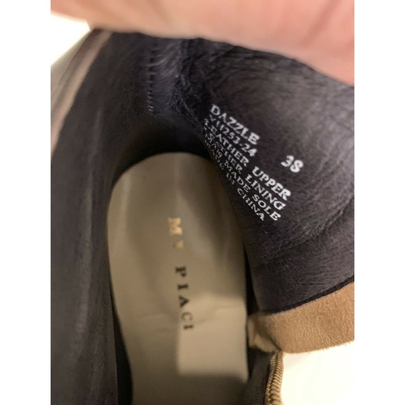 MI PIACI Brown Leather “Dazzle” Ankle Boots Sz 7 - Picture 6 of 7